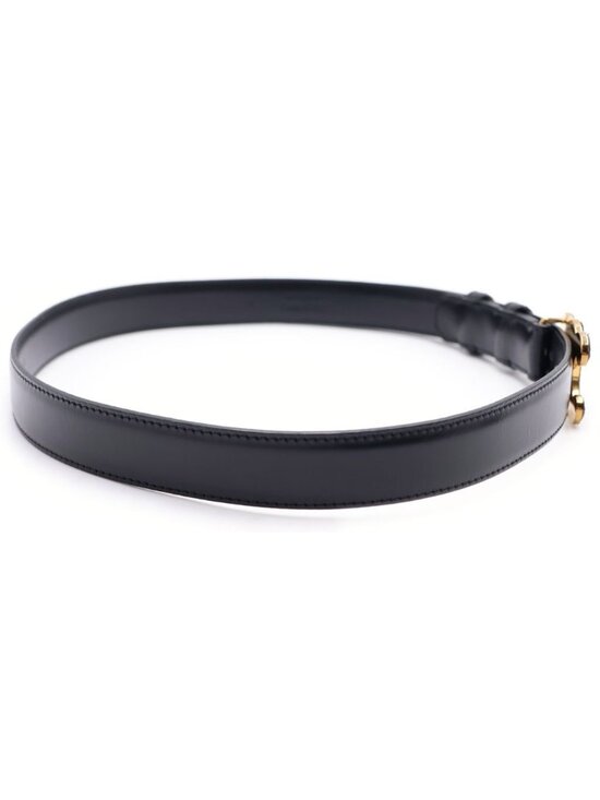 Celine Triomphe Leather Belt Black Gold main image 5